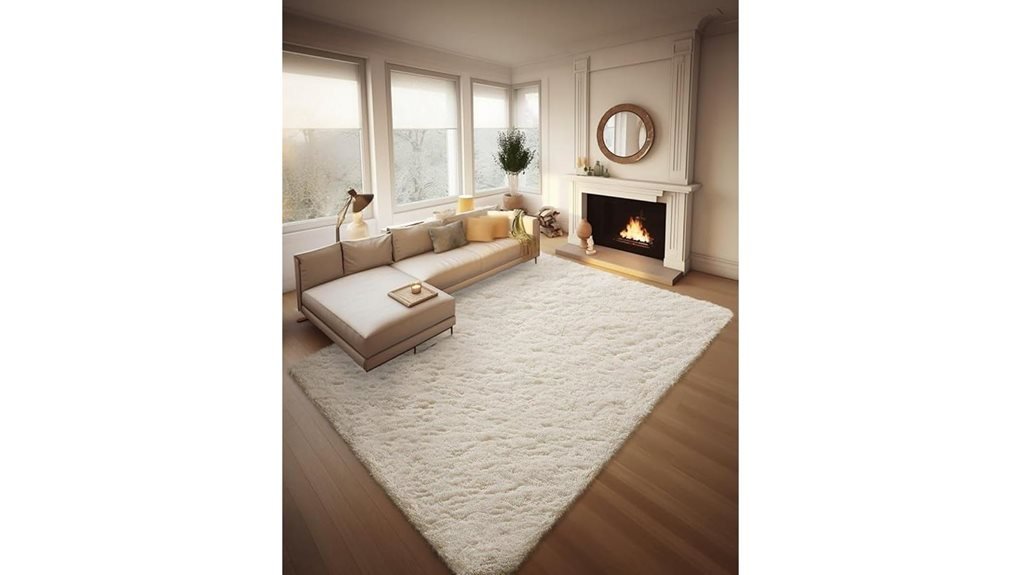 soft shag area rug