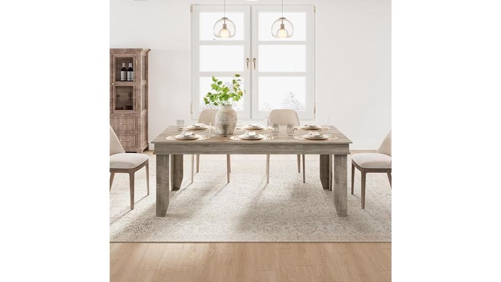 spacious farmhouse dining table