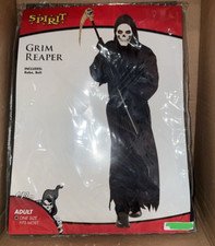SPIRIT HALLOWEEN GRIM REAPER COSTUME ONE SIZE NEW