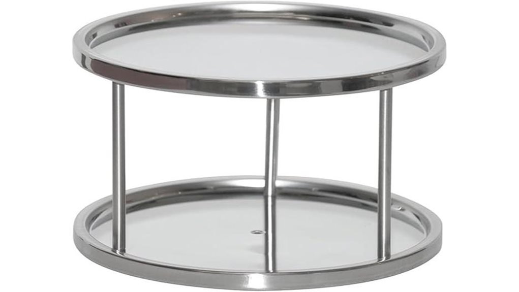 stainless steel turntable organizer