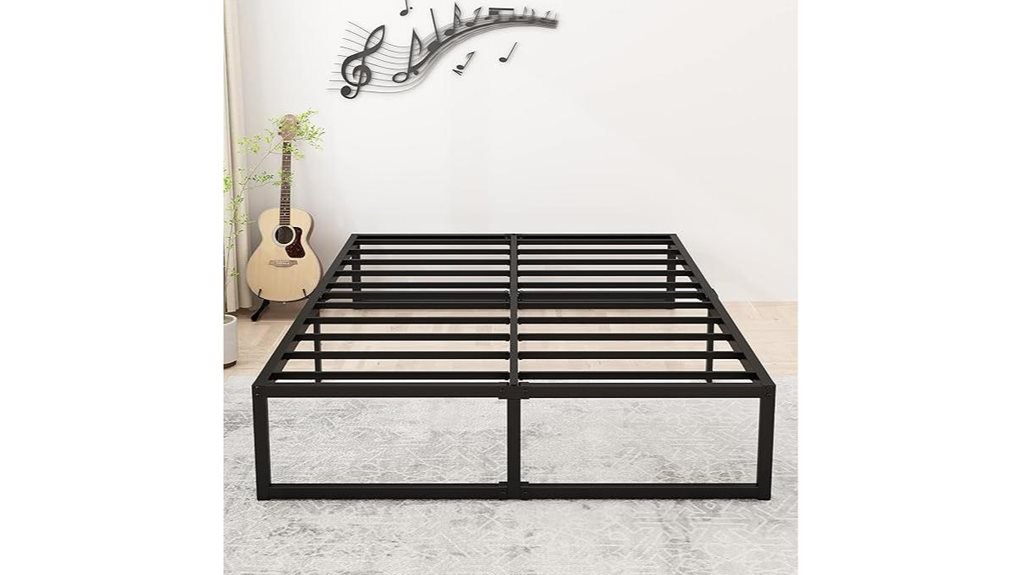 sturdy steel queen bed