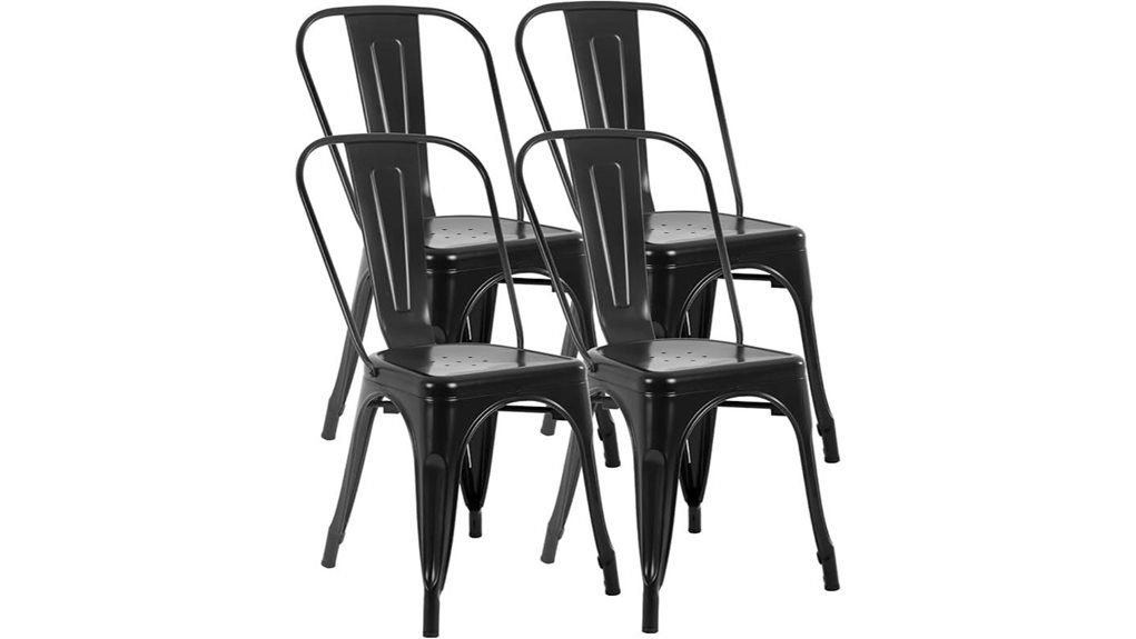 stylish black dining chairs