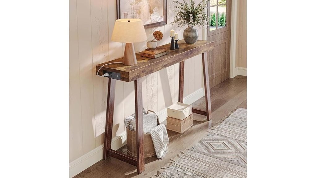 stylish charging console table
