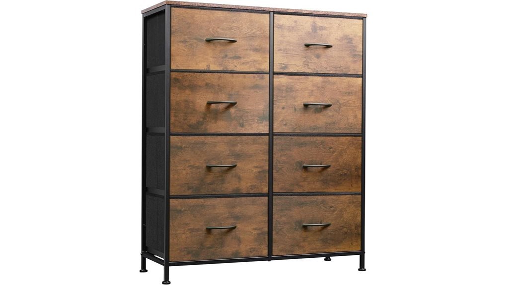 stylish eight drawer storage solution