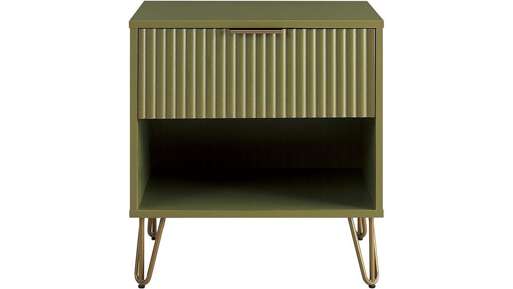 stylish fluted nightstand design