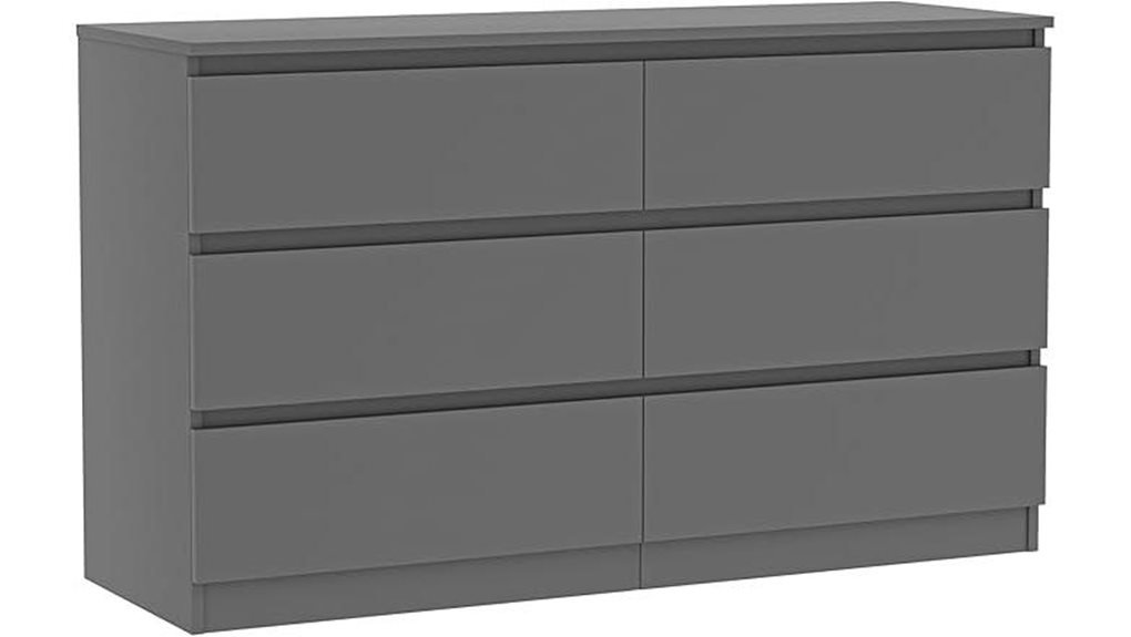 stylish grey dresser storage