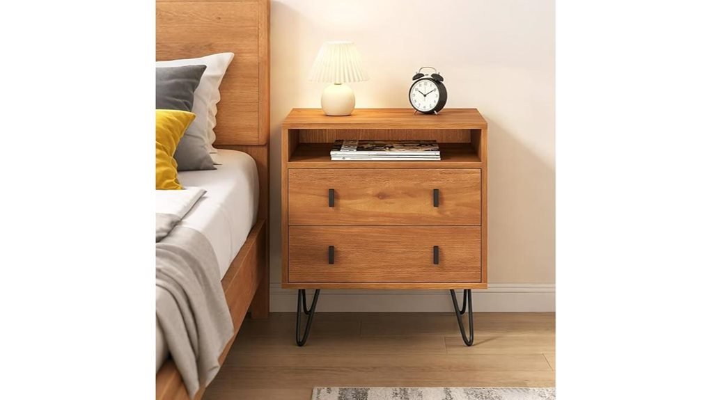 stylish mid century nightstand design