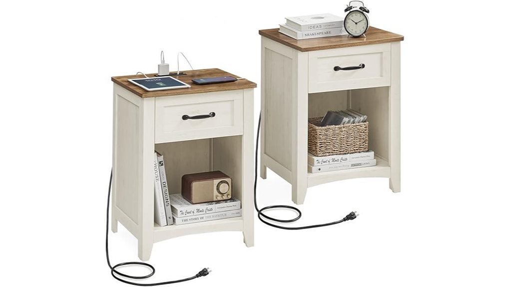 stylish nightstands with charging