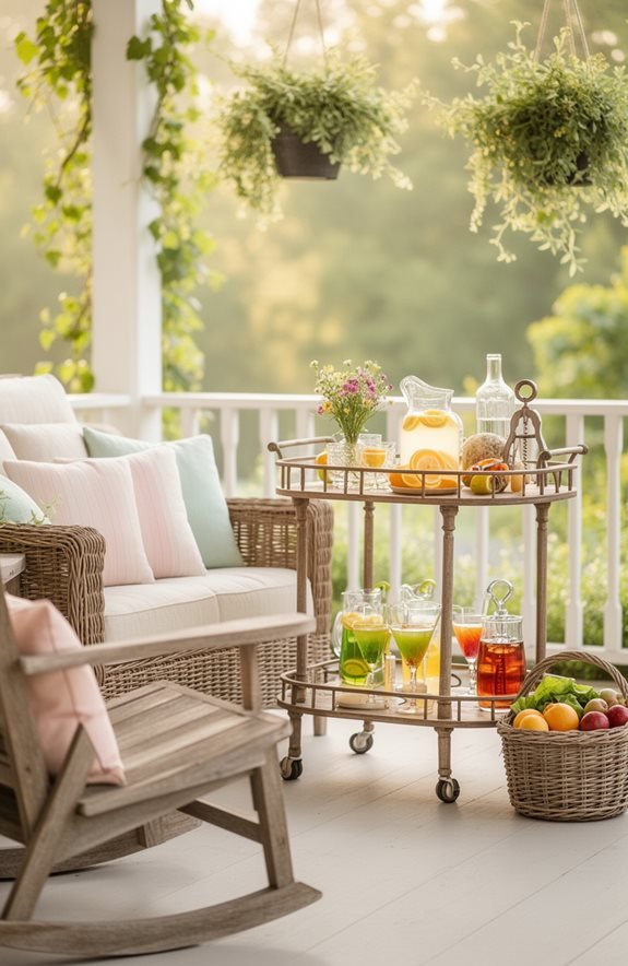 stylish summer beverage station