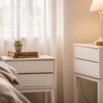 stylish white nightstands set