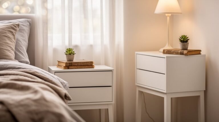 stylish white nightstands set
