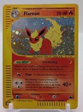 SWIRL 2003 Pokemon Skyridge Flareon Holo Foil H7/H32 WOTC E-Reader Series