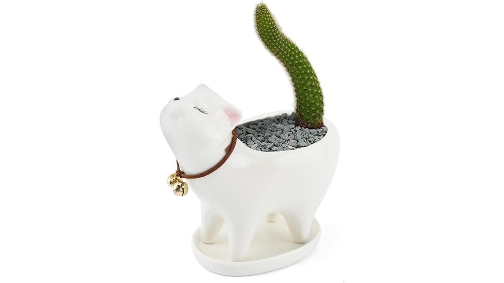tailless cat succulent planter