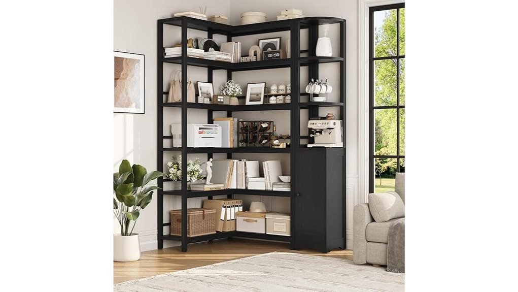 tall six tier bookshelf