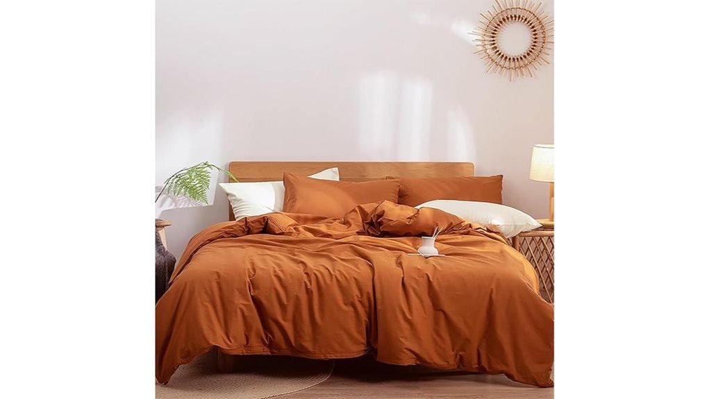 terracotta queen duvet set
