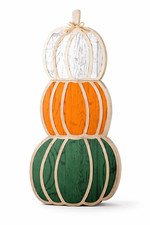 Thanksgiving Fall Stacked Pumpkins for Home Front Porch Decor 35 Inch Wood Sign
