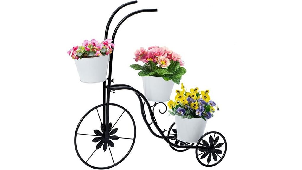 three tier tricycle planter stand