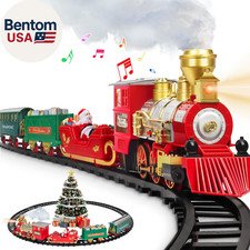 Train Set, Christmas Train Set with Steam, Light and Sounds, Train Sets for unde