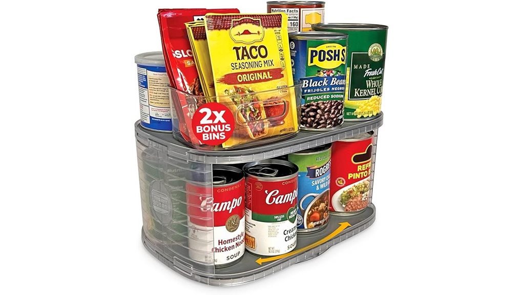 two tier pantry organizer