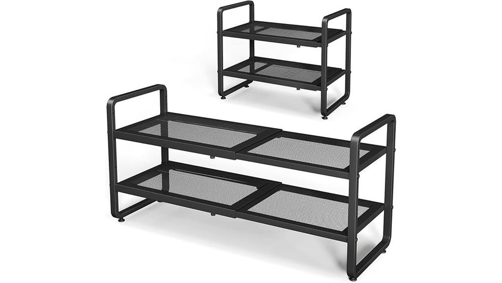 two tier shoe rack