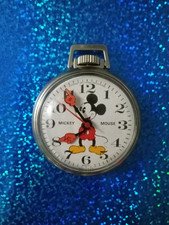 VERY "RARE" Mickey Mouse pocket watch made by bradley...working
