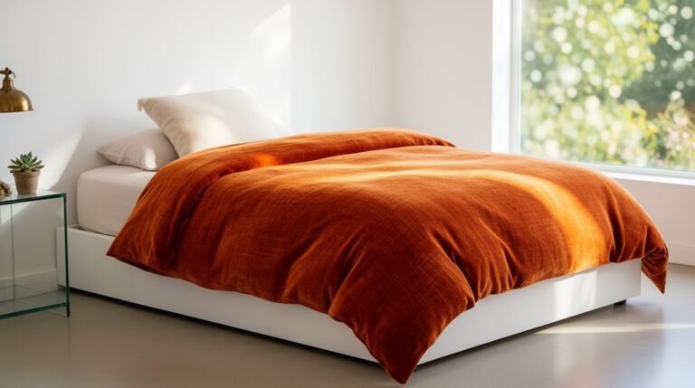 vibrant orange duvet covers