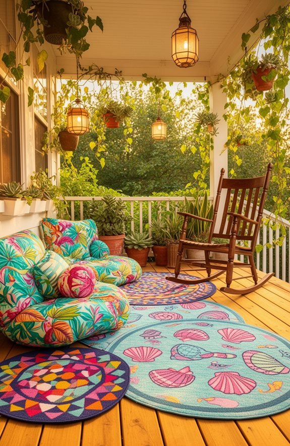 vibrant outdoor rug styles