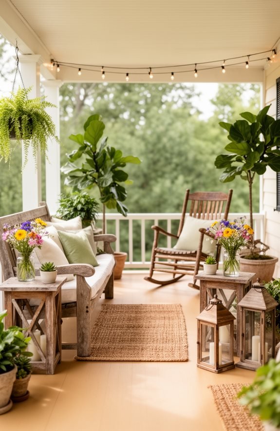 vibrant potted plant arrangements