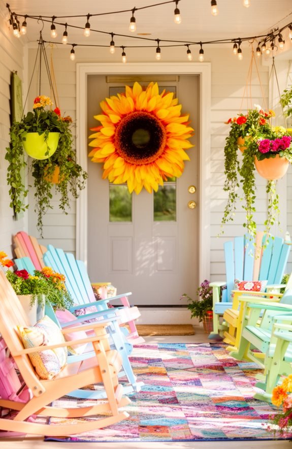 vibrant summer wreath decor