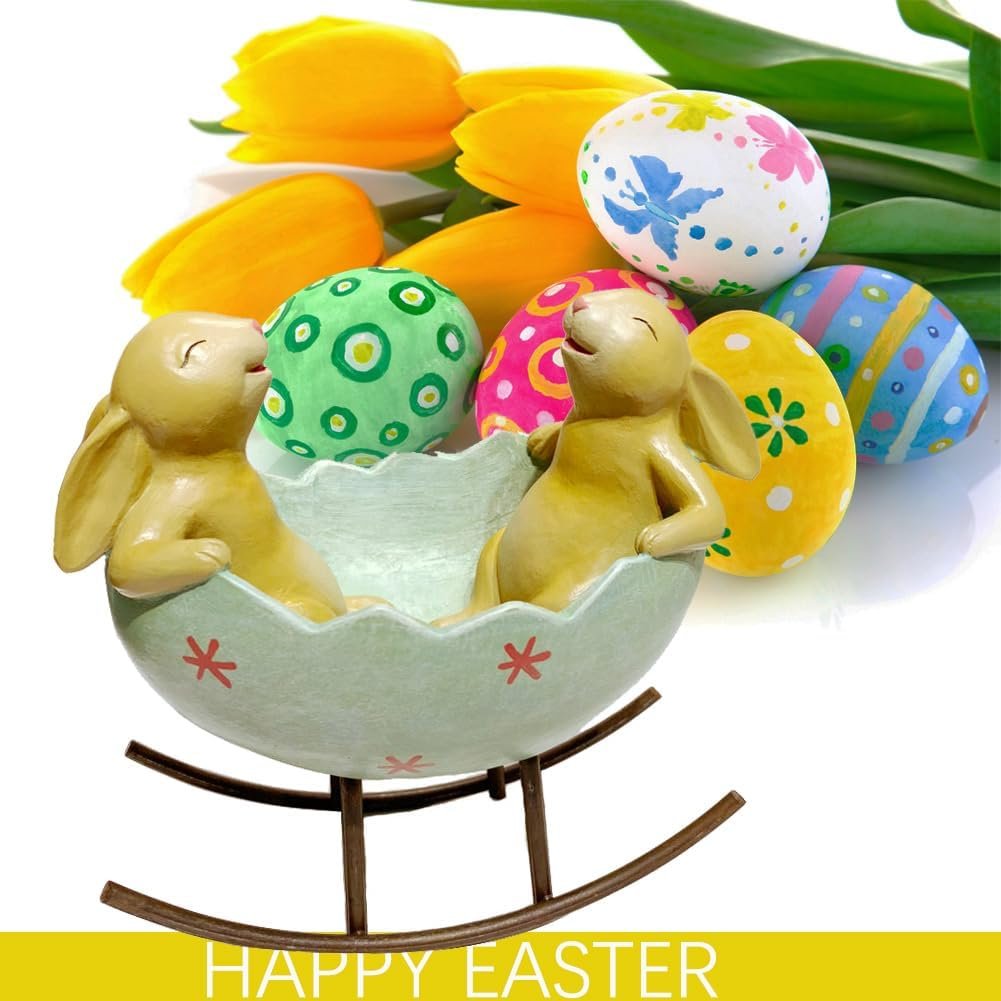 Vintage Rustic Bunny Rabbits Easter Decoration