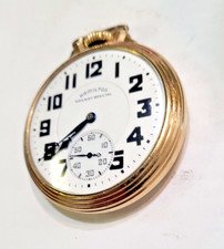 Vintage 1943 Hamilton 992B Railroad Pocket Watch 21 Jewels Size 16 GF = Running!