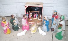 Vintage 1986 Empire Nativity Blow Mold 10pc Set 1345-1 - Never Displayed - 22"h