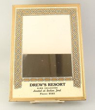 Vintage Advertising Mirror Drew's Resort Indian Ford WISCONSIN 9"X12" DL Line