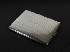 Vintage Art Deco Elgin American Sterling Silver Cigarette Case - 90g Sterling
