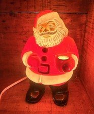 Vintage Blow Mold Santa. Small. 8” Comes With Cord.