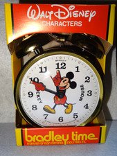 Vintage Bradley Time 1930's Style Mickey Mouse Double Bell Alarm Clock & Box