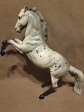 Vintage Breyer Horse Black Leopard Appaloosa Fighting Stallion Glossy