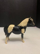 Vintage Breyer Molding Co. Hard Plastic Toy Horse White and Black