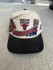 Vintage Chicago Bulls 1996 NBA Champions Hat - Logo Athletic Snapback Adjustable