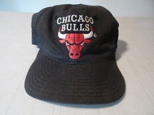 Vintage Chicago Bulls Cap HAT Snapback NBA RARE 90'S BLACK MADE IN TAIWAN