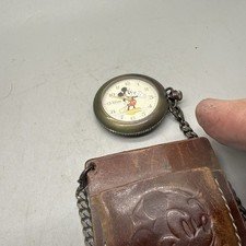 Vintage Disney Pocket Watch - Collectible Mickey Mouse Pocket Watch See Discr.