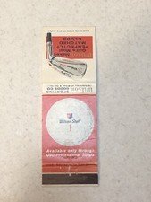 Vintage GOLF Advertising Matchbook Wilson Staff Ball And Matched Clubs