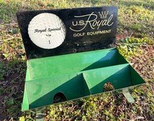 Vintage Golf Clubs Sign - Vintage U.S. Royal Golf Ball Sign Display