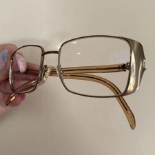 Vintage GUCCI GG Authentic Gold Eyeglass Frames Italy