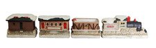 Vintage Porcelain Train Set 18" Long Decorative Holiday Display Collectible 3" T