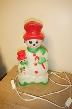Vintage Snowman Lamp