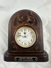 Vintage Seiko Quartz 1987 Disney Mickey Mouse 60th Anniversary Alarm Clock 9x7