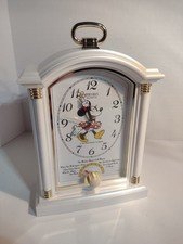 Vintage Seiko Quartz Disney Musical Minnie Mouse Alarm Mantle Clock 1990s Works