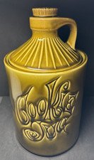 Vntg MCM Retro 70s McCoy Pottery Cookie Jar Cookie Jug Avocado Green Moonshine