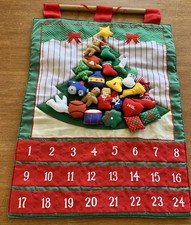 Vtg 1989 Kubla Crafts Fabric Christmas Advent Calendar Complete!!
